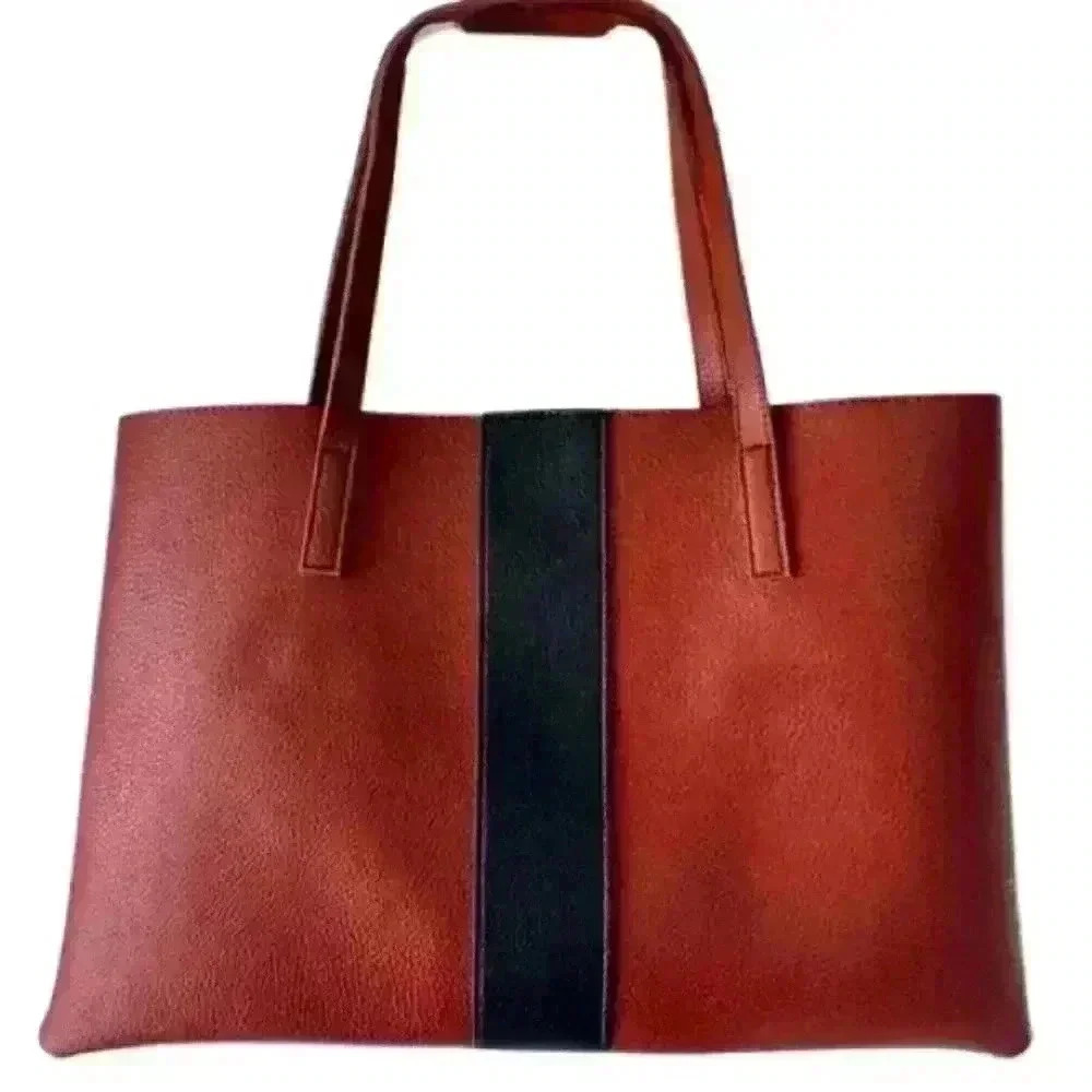 NWOT Vince Camuto Vegan Leather  Brown Shoulder Bag Brand New